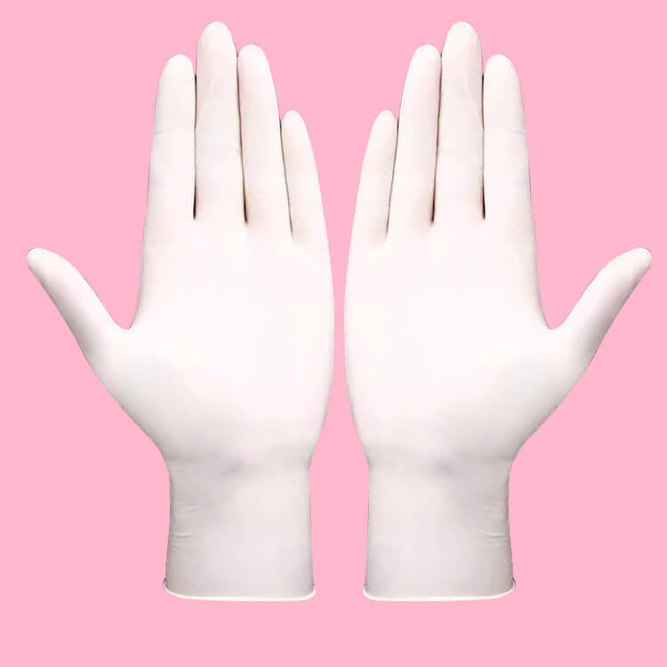 Nitrile gloves white